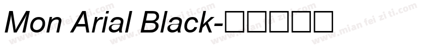 Mon Arial Black字体转换